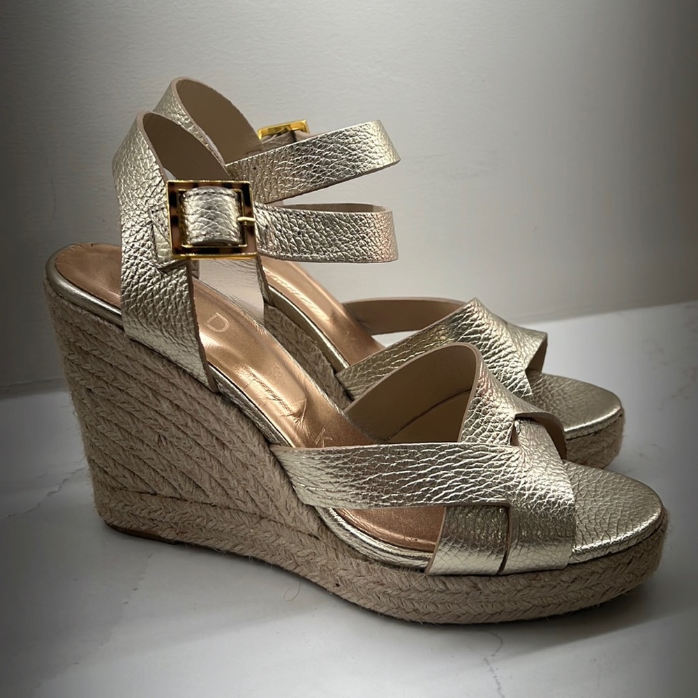 Ted Baker Gold Strappy Espadrilles